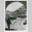 Shot through tunnel into town (ddr-densho-1007-190)