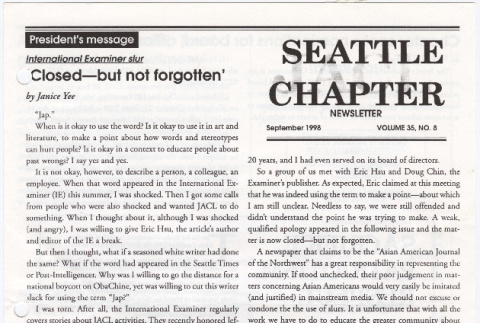 Seattle Chapter, JACL Reporter, Vol. 35, No. 9, September 1998 (ddr-sjacl-1-456)
