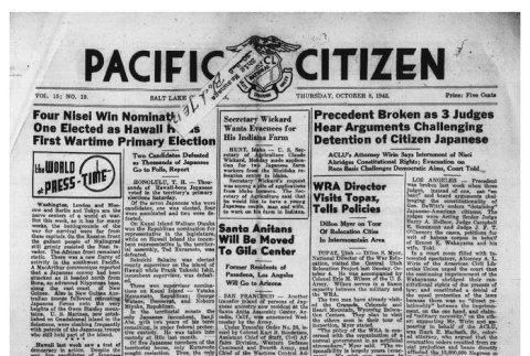 The Pacific Citizen, Vol. 15 No. 19 (October 8, 1942) (ddr-pc-14-18)