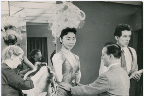 Mary Mon Toy in a costume fitting for 