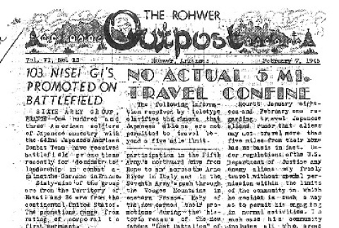 Rohwer Outpost Vol. VI No. 13 (February 7, 1945) (ddr-densho-143-242)