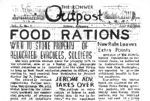 Rohwer Outpost Vol. V No. 9 (July 26, 1944) (ddr-densho-143-187)