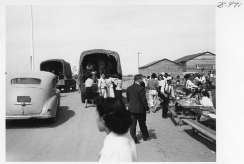 People transferred from Tule Lake registering for housing (ddr-fom-1-914)