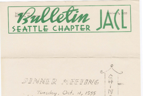 Seattle Chapter, JACL Bulletin, October 11, 1955 (ddr-sjacl-1-24)