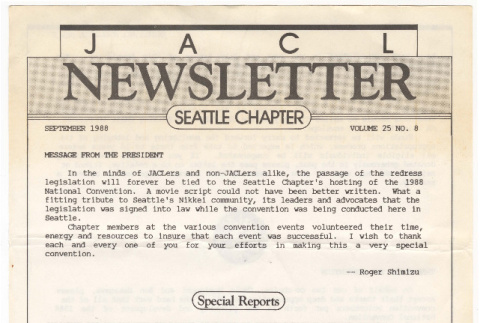 Seattle Chapter, JACL Reporter, Vol. 25, No. 9, September 1988 (ddr-sjacl-1-376)