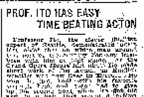Prof. Ito Has Easy Time Beating Acton (May 19, 1911) (ddr-densho-56-203)