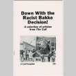 Booklet of selected articles from The Call newsletter related to opposition to the Bakke Decision (ddr-densho-444-42)