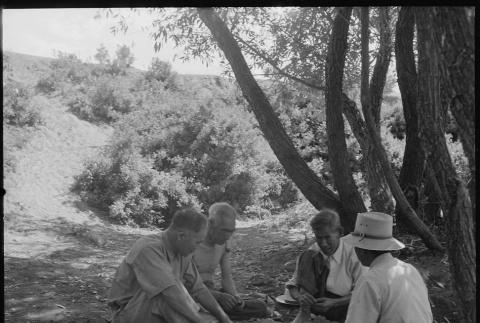 Japanese Americans playing games in shade (ddr-densho-151-402)