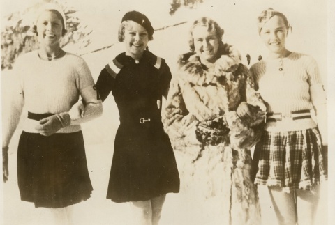 Sonja Henie, Cecilia Colledge, Liselotte Landbeck, and Maxi Herber (ddr-njpa-1-625)