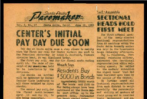 Santa Anita pacemaker, vol. 1, no. 17 (June 12, 1942) (ddr-csujad-55-1249)