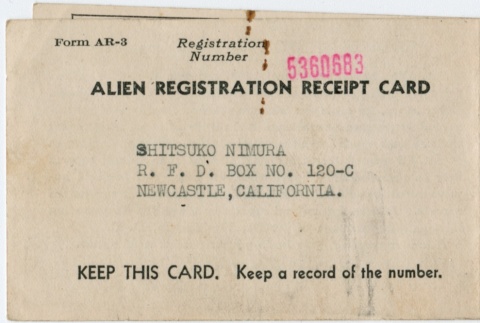 Alien Registration Receipt Card (ddr-densho-325-52)