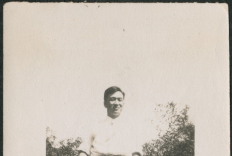 Man with hands in pockets (ddr-densho-523-9)