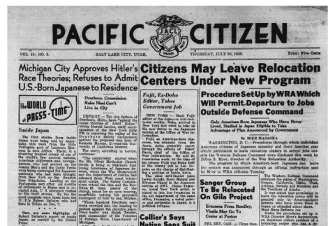 The Pacific Citizen, Vol. 15 No. 9 (July 30, 1942) (ddr-pc-14-12)