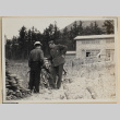 Two men outside a building under construction (ddr-densho-433-739)