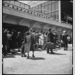 Japanese Americans arriving at Tanforan (ddr-densho-151-161)