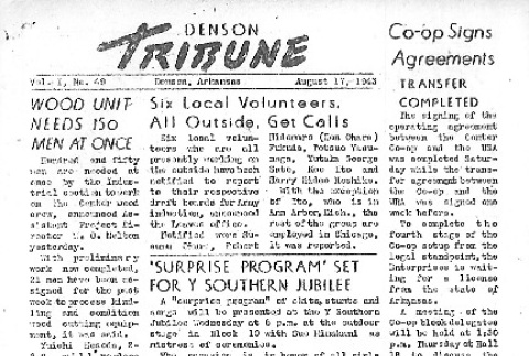 Denson Tribune Vol. I No. 49 (August 17, 1943) (ddr-densho-144-90)