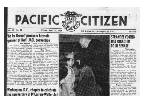 The Pacific Citizen, Vol. 38 No. 18 (April 30, 1954) (ddr-pc-26-18)