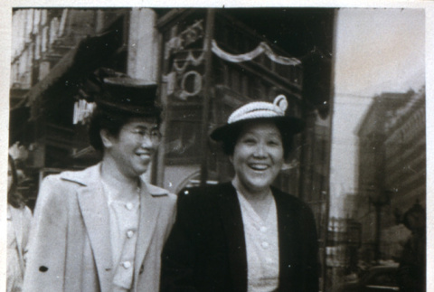 Two women on sidewalk (ddr-densho-1007-639)