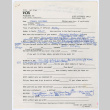 Manny Goldberg interview form (ddr-densho-1007-924)