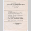 Welcome letter from Constitution Life Insurance Company (ddr-densho-501-120)