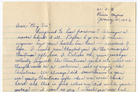 Letter from Martha Morooka to Violet Sell (ddr-densho-457-23)