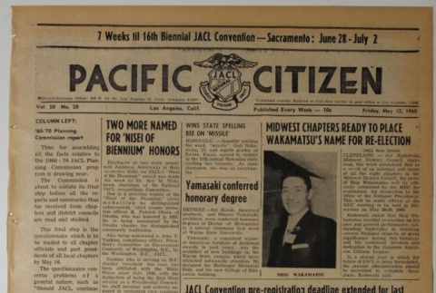 Pacific Citizen, Vol. 50, No. 20 (May 13, 1960) (ddr-pc-32-20)