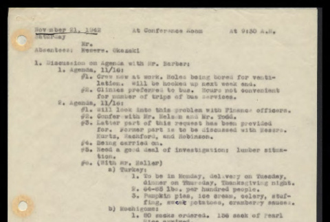 Minutes from the Heart Mountain Block Chairmen meeting, November 21, 1942 (ddr-csujad-55-321)