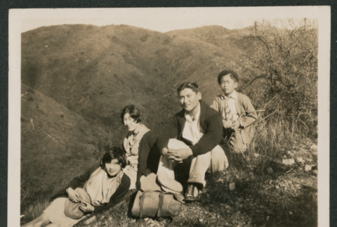 group photo from a hike (ddr-densho-378-787)