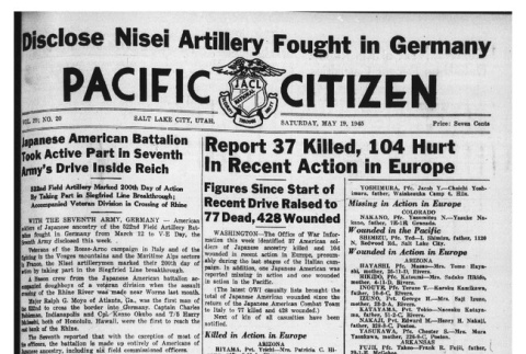 The Pacific Citizen, Vol. 20 No. 20 (May 19, 1945) (ddr-pc-17-20)