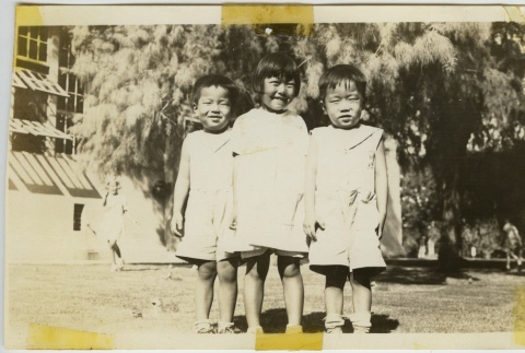 Three Nisei children in Phoenix, Arizona (ddr-densho-242-11)