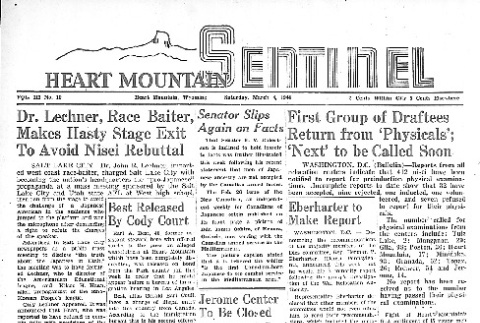 Heart Mountain Sentinel Vol. III No. 10 (March 4, 1944) (ddr-densho-97-171)