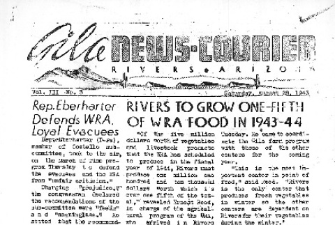 Gila News-Courier Vol. III No. 3 (August 28, 1943) (ddr-densho-141-145)