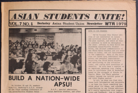 Asian Students Unite! Vol. 7 No. 1 Wtr 1979 (ddr-densho-444-159)