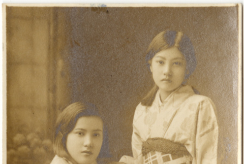 Two girls in kimonos (ddr-densho-426-1776)