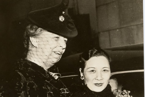 Eleanor Roosevelt posing with another woman (ddr-njpa-1-1643)