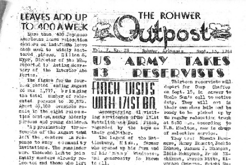 Rohwer Outpost Vol. V No. 23 (September 13, 1944) (ddr-densho-143-201)