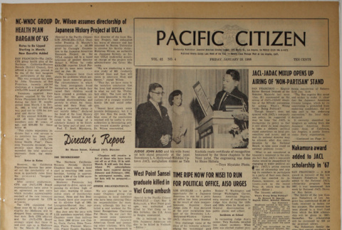 Pacific Citizen, Vol. 62, No. 4 (Janurary 28, 1966) (ddr-pc-38-4)