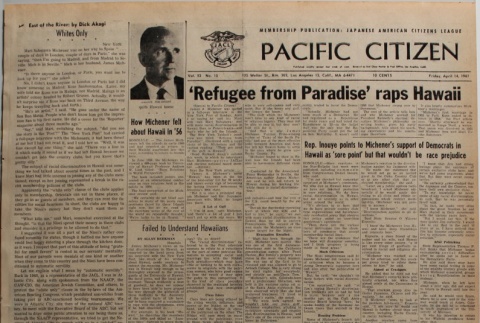 Pacific Citizen, Vol. 52, No. 15 (April 14, 1961) (ddr-pc-33-15)