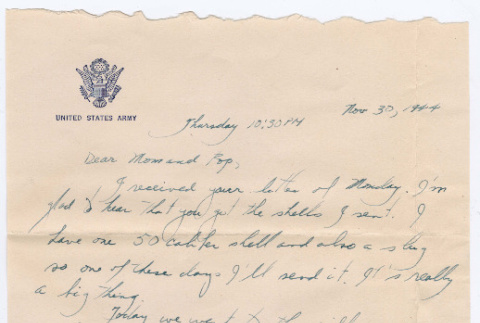 Letter from Tadashi Ishida to Mr. & Mrs. Y Ishida (ddr-densho-535-83)