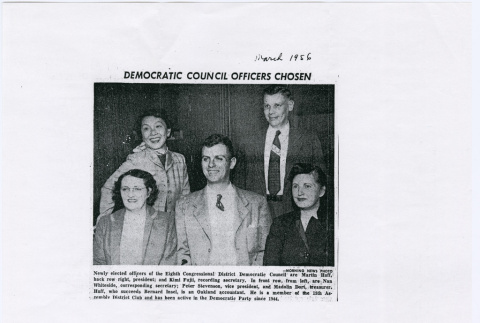 Democratic Council Officers Chosen (ddr-densho-444-2)