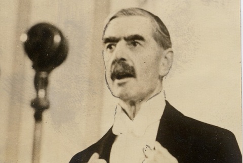 Neville Chamberlain giving a speech (ddr-njpa-1-23)