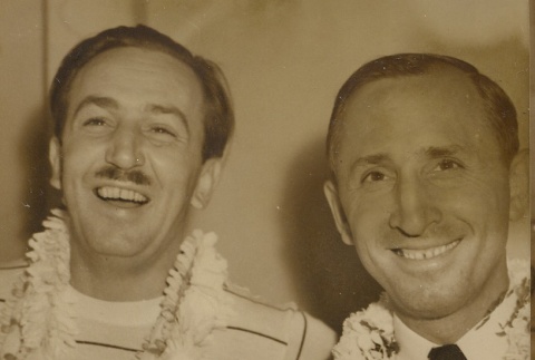 Walt Disney wearing leis (ddr-njpa-1-397)