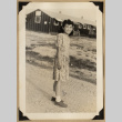 Masaye outside barracks (ddr-densho-542-546)
