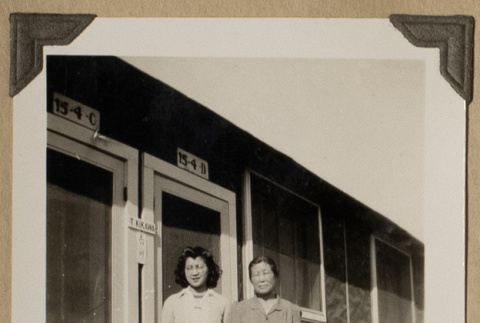 Taeko and Mits Kikawa at their barrack (ddr-densho-542-400)