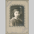Graduation portrait of Kimiko Masuhara in photo folder (ddr-densho-474-137)