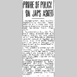 Probe of Policy on Japs Asked (May 5, 1943) (ddr-densho-56-912)