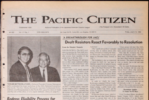 Pacific Citizen, Vol. 111, No. 1 (July 6-13, 1990) (ddr-pc-62-26)