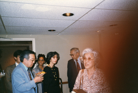Kaz Oshiki, Gladyce Sumida, and Kumao Toda, in foreground, Aiko Herzig (ddr-csujad-29-288)