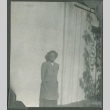 Shigeko Kawashima in front of a Mormon church (ddr-densho-328-480)
