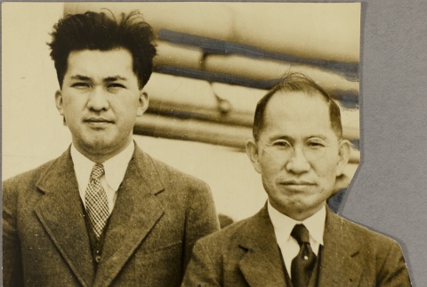Junichi Fujii standing next to another man (ddr-njpa-5-992)